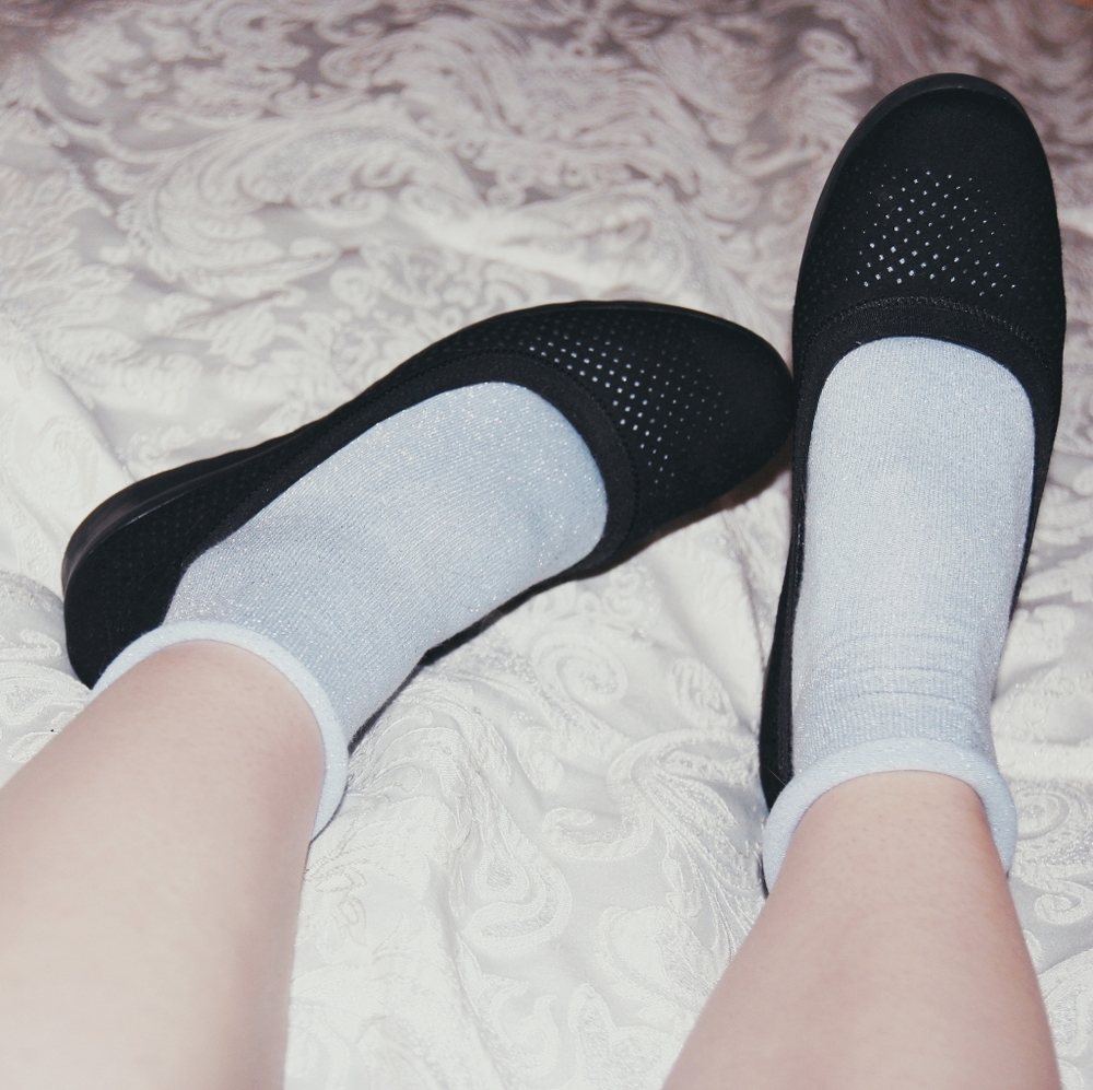 Clarks collection black platform flat shoes